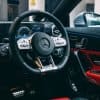 Interior view of Mercedes-Benz with PPF kit for enhanced protection.